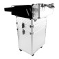 Troller cosmetice, maner transport, 4 compartimente, 59 x 36 x 25,5cm, argintiu Troller cosmetice, maner transport, 4 compartimente, 59 x 36 x 25,5cm, argintiu