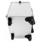 Troller cosmetice, maner transport, 4 compartimente, 59 x 36 x 25,5cm, argintiu Troller cosmetice, maner transport, 4 compartimente, 59 x 36 x 25,5cm, argintiu