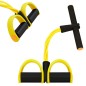 Dispozitiv fitness, 4 benzi elastice, 40 cm, negru/galben