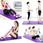 Dispozitiv fitness, 4 benzi elastice, 40 cm, negru/galben