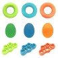 Set dispozitive exercitii maini/degete/inchietura, 9 piese, dificultati diverse, multicolor