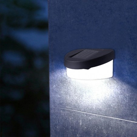 Lampa LED solara exterior, 2 leduri, senzor miscare, 5,5 x 11,5 x 8cm, negru