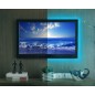 Set 4 benzi LED iluminare TV, iluminare RGB, telecomanda, 50 x 1 x 0,2 cm, negru