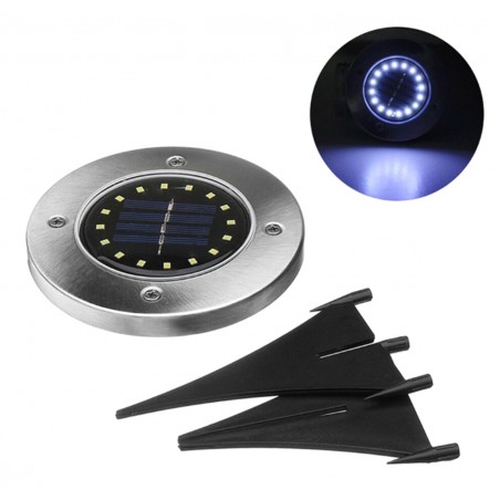 Lampa solara LED exterior, rezistenta interperii, IP67, 4000K, 13 x 11,5cm, negru