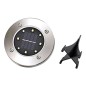 Set 4 lampi solare LED exterior, 8 LED-uri, rezistenta interperii, IP67, 4000K, 13 x 11,5cm, negru/argintiu