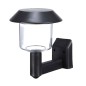 Lampa solara LED exterior, prindere perete, rezistenta interperii, 12 x 12 cm, negru