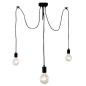 Plafoniera 3 LED-uri suspendate, soclu E27, 50Hz, 230V, negru