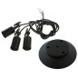Plafoniera 3 LED-uri suspendate, soclu E27, 50Hz, 230V, negru