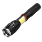 Lanterna tactica LED, 6 moduri lumina, 220lm, IPX4, aluminiu, 9W, 15 x 3cm, negru