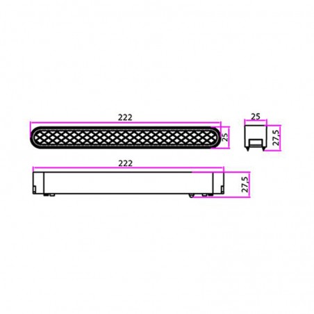Spot LED SMD liniar, lumina neutra, 12W, 720 lm, carcasa aluminiu, alb mat