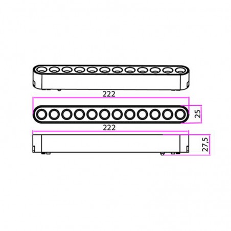 Lampa LED Luxo, 12W, 4000K, flux luminos 960 lm, negru mat, 48V DC