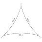 Copertina parasolar triunghiulara, inele prindere, 3x3x3 m, impermeabila 180g/mp