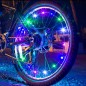 Lumini decorative pentru roata bicicleta, 20 LED-uri colorate, 2 moduri iluminare, fir 2 m