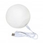 Lampa de veghe luna 3D 20 cm, 16 culori, telecomanda, suport, USB, RESIGILAT