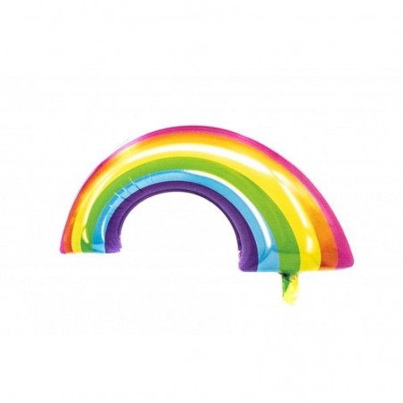 Balon petrecere copii, forma Curcubeu, folie aluminiu, multicolor, 33x82 cm