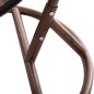 Fotoliu suspendat, tip cuib, perna si tetiera in nuanta gri, cadru otel, 103x107x195 cm, maro