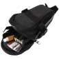 Geanta bicicleta reflectorizanta, prindere velcro, fermoar inchidere, 20 x 6 x 8 cm, negru