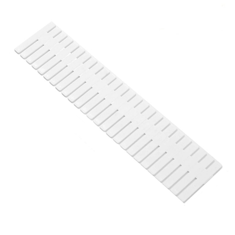 Organizator pentru sertare, 10 x 40 cm, alb, set 4 bucati