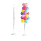 Stand pentru 13 baloane, 22 betisoare, inaltime 130 cm, conectori, alb transparent