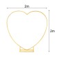 Arcada decor flori sau baloane pentru evenimente, forma inima 2x2m, metal, auriu