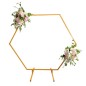Arcada hexagonala pentru decor evenimente, cadru din metal, latime 2 m, auriu Arcada hexagonala pentru decor evenimente, cadru din metal, latime 2 m, auriu