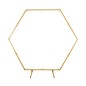 Arcada hexagonala pentru decor evenimente, cadru din metal, latime 2 m, auriu Arcada hexagonala pentru decor evenimente, cadru din metal, latime 2 m, auriu