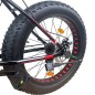 Bicicleta Fat Bike 26 inch, 21 viteze, schimbator Shimano, anvelope 4 inch, frane pe disc, negru rosu