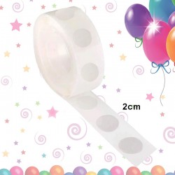 Banda cu buline adezive pentru decor baloane, latime 2 cm, transparent