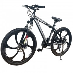 Bicicleta MTB 26 inch, Shimano 21 viteze, frane pe disc, cadru din otel, Tornado, Black
