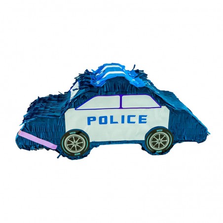 Pinata masina de politie, 50x16x22 cm, albastru