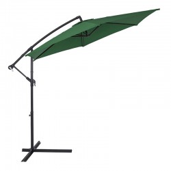 Umbrela de gradina, diametru 300 cm, manivela, reglabila, impermeabila, cadru otel, verde
