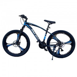 Bicicleta Mountain Bike, schimbator Shimano, roti 26 inch, 21 viteze, frane pe disc, albastru