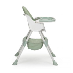 Scaun de masa pentru bebelusi, model 2 in 1, centuri siguranta, tavita, 92x77x62 cm, verde