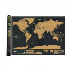 Harta razuibila a lumii, limba engleza, stickere si accesorii incluse, 82.5 x 59.5 cm