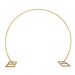 Arcada semi-rotunda pentru decor evenimente, diametru 2 m, cadru metal, auriu