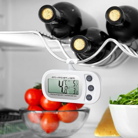 Termometru digital pentru frigider, ecran LCD 1.96 inch, carlig agatare