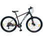 Bicicleta Mountain Bike 27.5 inch, schimbator 27 viteze, cadru aluminiu, frane hidraulice, rosu, Genio, RESIGILAT
