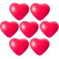 Set 100 baloane inimioara rosie, latex, 30 cm