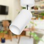 Plafoniera LED GU10, putere 35W, IP20, corp de iluminat alb, conector cromat Plafoniera LED GU10, putere 35W, IP20, corp de iluminat alb, conector cromat