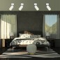 Plafoniera LED GU10, putere 35W, IP20, corp de iluminat alb, conector cromat Plafoniera LED GU10, putere 35W, IP20, corp de iluminat alb, conector cromat