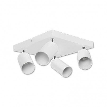 Plafoniera tavan, 4 LED-uri 35W, unghi de rotatie 350 grade, corp alb mat, conector cromat