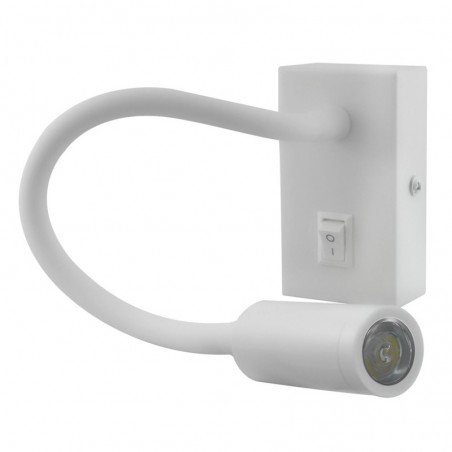 Aplica flexibila de interior, LED COB, 3W, lumina alb neutra, 150lm, IP20, alb