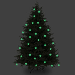 Stelute glow pentru pomul de Craciun set 10 bucati