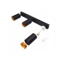 Aplica LED, 3 becuri GU10, IP20, abajururi rabatabile 90 grade, rotatie 350 grade, Eris Gold