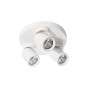 Plafoniera rotunda cu 3 spoturi reglabile, GU10, 3x35W, alb mat, aluminiu Plafoniera rotunda cu 3 spoturi reglabile, GU10, 3x35W, alb mat, aluminiu