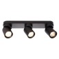 Aplica de tavan reglabila, 3 spoturi, soclu GU10, 35W, 390 x 65 x 120 mm, negru mat, IP20 Aplica de tavan reglabila, 3 spoturi, soclu GU10, 35W, 390 x 65 x 120 mm, negru mat, IP20