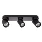 Aplica de tavan reglabila, 3 spoturi, soclu GU10, 35W, 390 x 65 x 120 mm, negru mat, IP20 Aplica de tavan reglabila, 3 spoturi, soclu GU10, 35W, 390 x 65 x 120 mm, negru mat, IP20