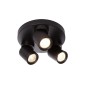 Plafoniera cu 3 spoturi reglabile, forma rotunda, 35W, IP20, negru mat Plafoniera cu 3 spoturi reglabile, forma rotunda, 35W, IP20, negru mat