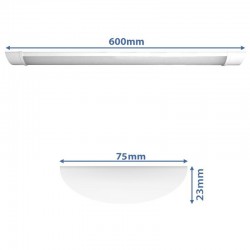 Lampa LED slim, 18W, lumina alb rece 6500K, 1500 lm, IP20, lungime 60 cm