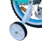 Bicicleta copii, 16 inch, cos cumparaturi, scaun ajustabil, roti si maner detasabile, turcoaz